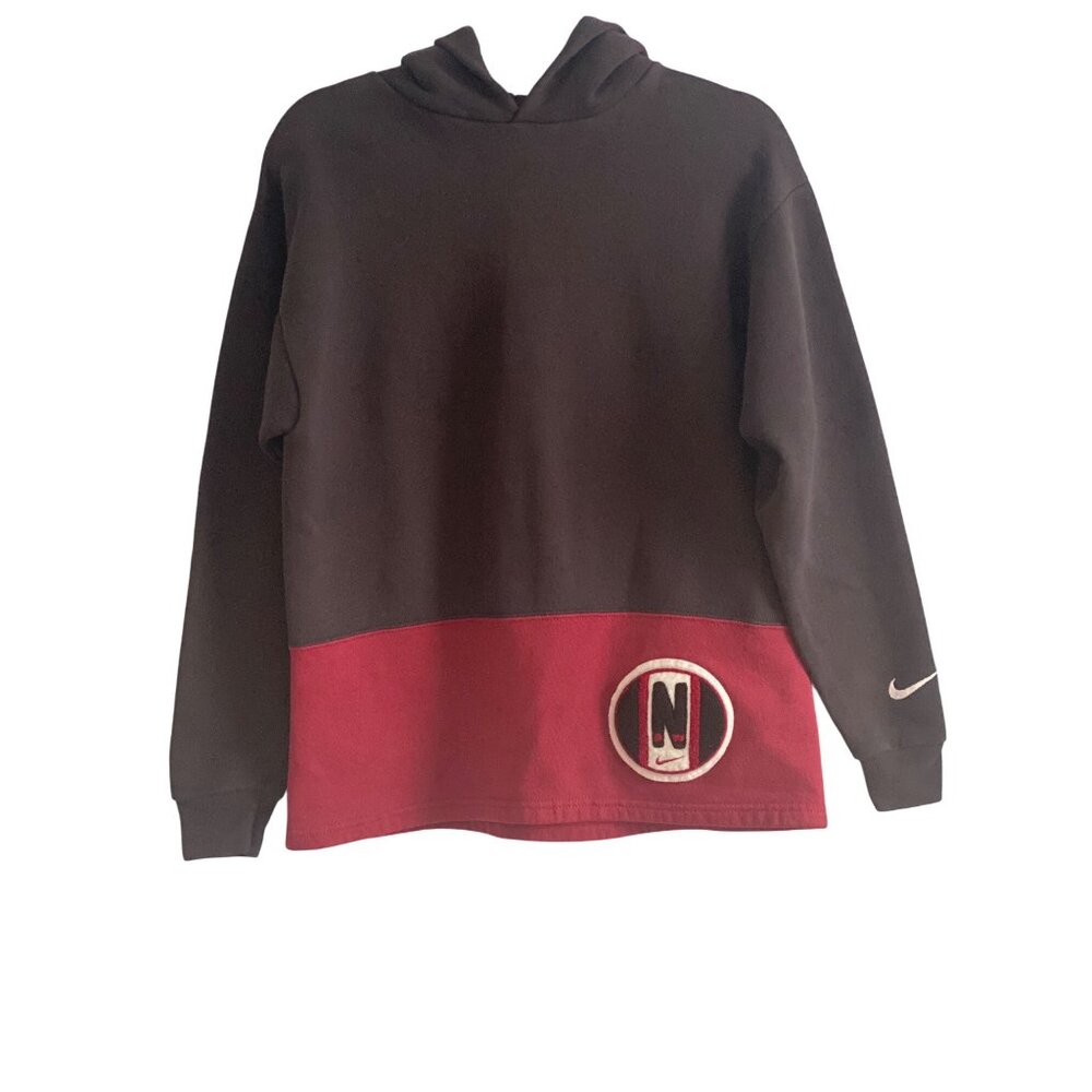 Nike Hoodie Black Red White Label Fleece Swoosh USA  Boys XL 18-20